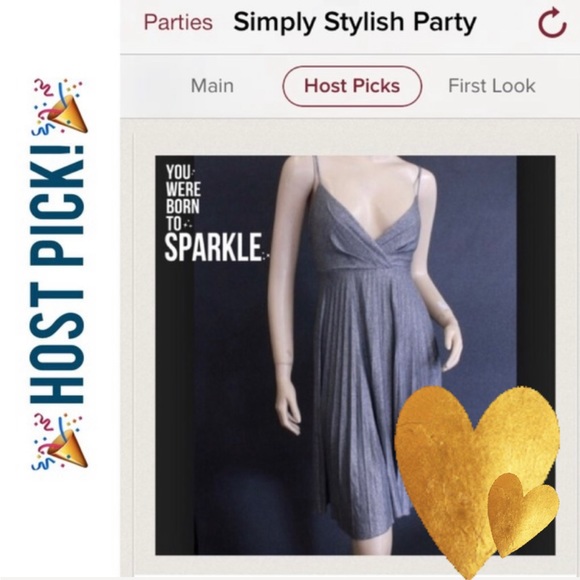 Host Pick!🎉NWOT BCBG Silver Dress - Picture 1 of 2